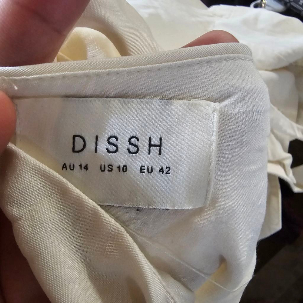 DISSH White Vest Halter Button Front Size 10 - Picture 7 of 8